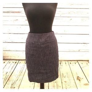 Ann Taylor Blue Tweed Pencil Skirt